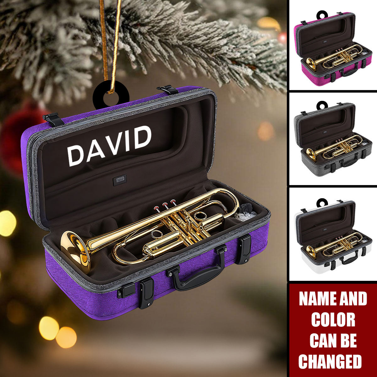Personalized Trumpet Ornament - Unique Trumpet Gift for Music Lovers
