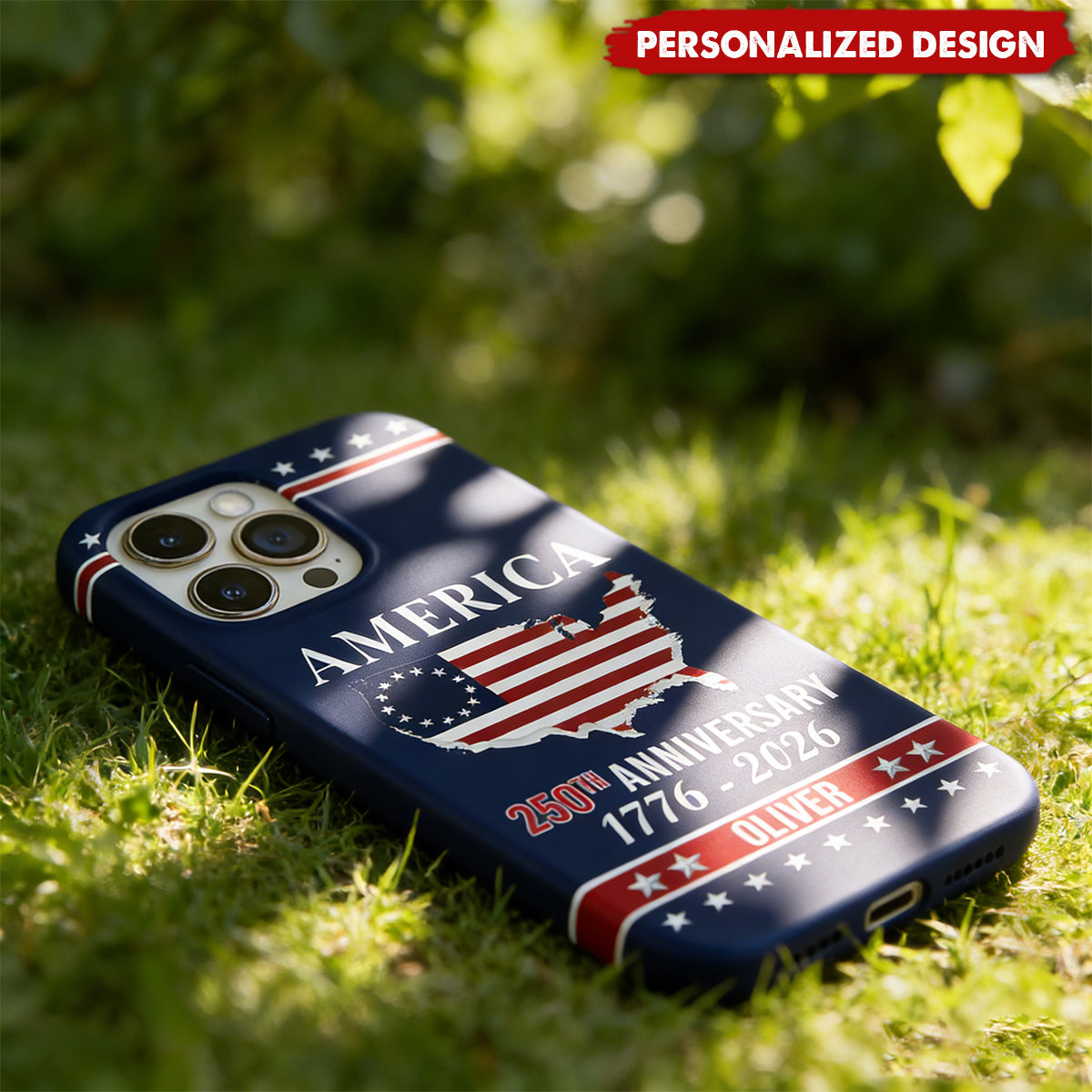Personalized Name America 250th Anniversary Phone Case – Meaningful Patriotic Gift
