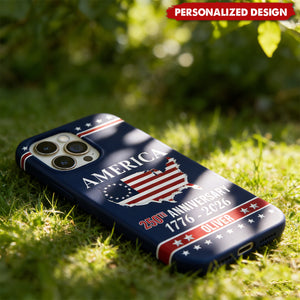 Personalized Name America 250th Anniversary Phone Case – Meaningful Patriotic Gift
