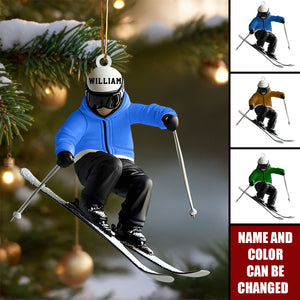 Personalized Ski Holiday Ornament – Perfect Gift for Winter Athletes