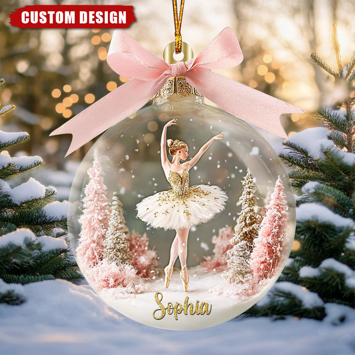 Personalized Ballerina Christmas Ornament – Gift For Ballet Lover