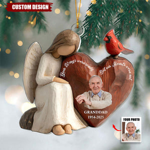 Personalized Memory Angel Ornament- Custom Design with Name, Dates & Photo