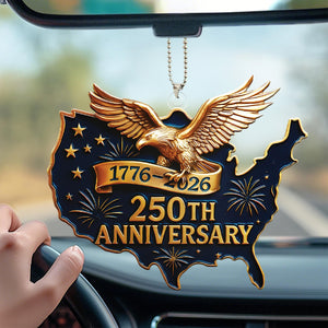 250th U.S Anniversary Eagle Car Ornament — Unique Patriotic Gift