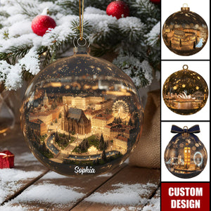 Personalized World Landmark Christmas Ornament – Gifts For Travel Lovers