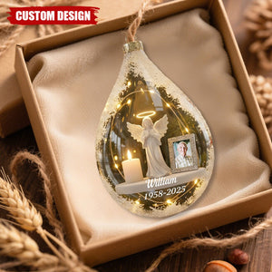 Personalized Memorial Christmas Ornament – Custom Photo & Name Angel Keepsake