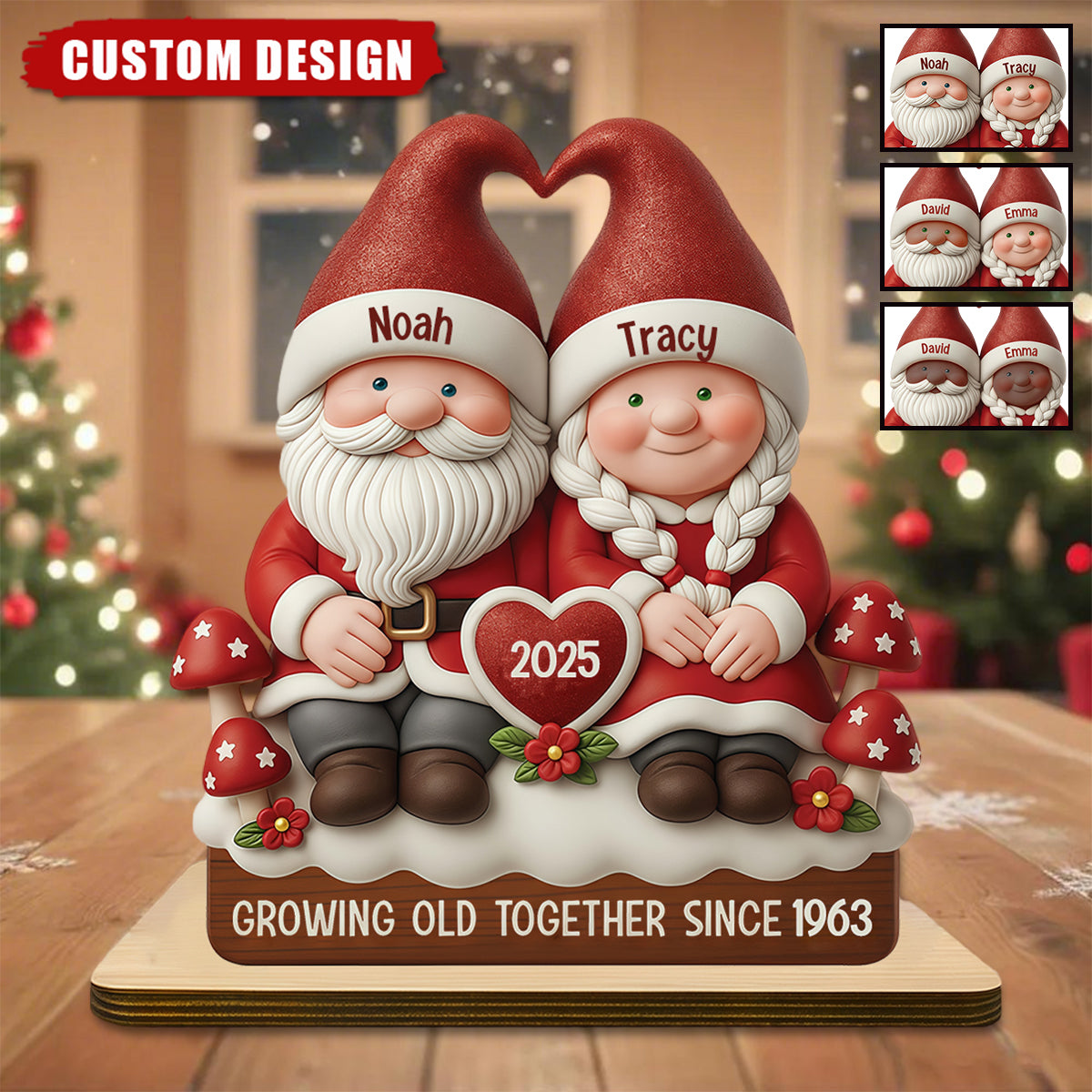 Personalized Couple Plaque - Growing Old Together Keepsake