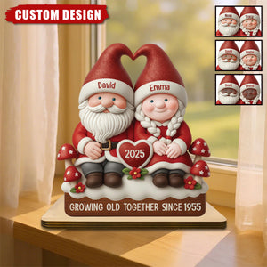 Personalized Couple Plaque - Growing Old Together Keepsake