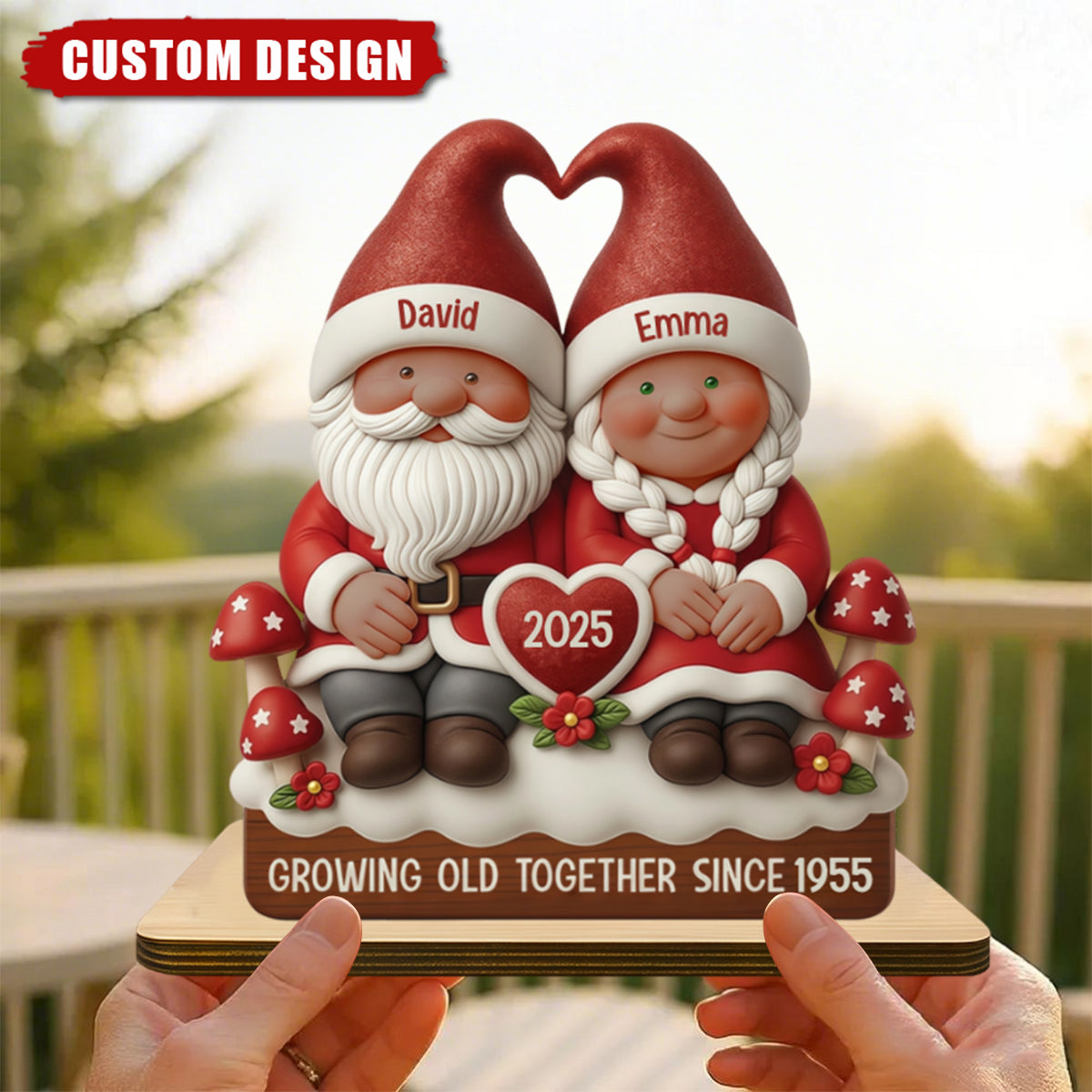 Personalized Couple Plaque - Growing Old Together Keepsake