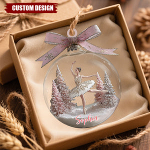 Elegant Ballerina Christmas Ornament – Personalized Gift for Dancers