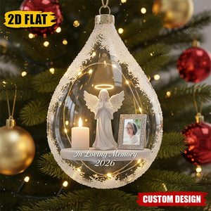 Personalized Memorial Christmas Ornament – Custom Photo & Name Angel Keepsake