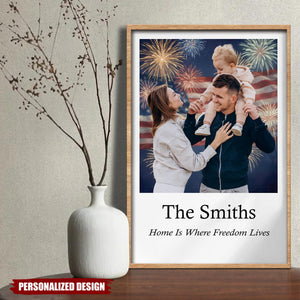 Personalized Family Patriotic Poster —  Gift for Family
