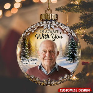 Custom Memorial Photo Christmas Ornament –  Personalized Tribute Keepsake