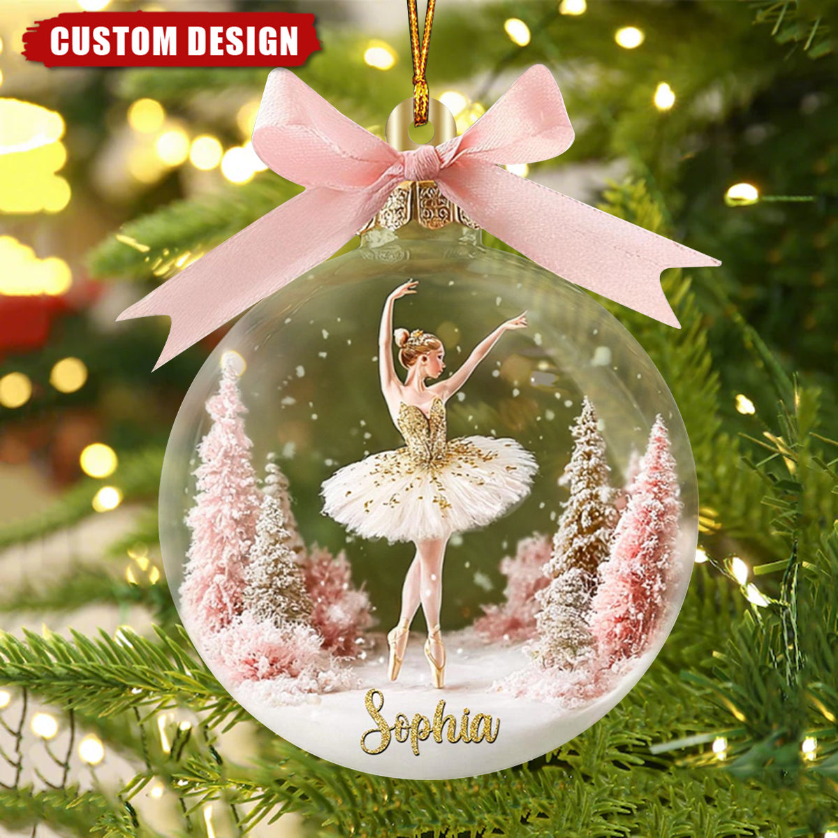 Personalized Ballerina Christmas Ornament – Gift For Ballet Lover