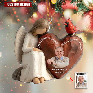 Personalized Memory Angel Ornament- Custom Design with Name, Dates & Photo