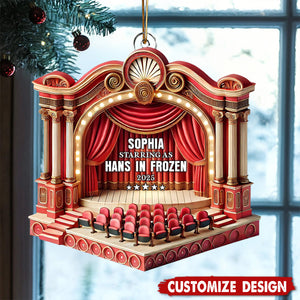 Personalized Theater Performance Ornament – Custom Name, Role & Year