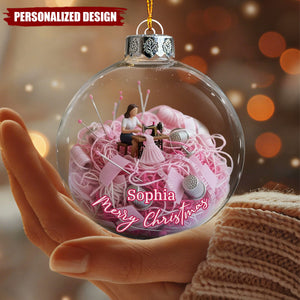 Love Sewing - Personalized Seamstress Christmas Ornament