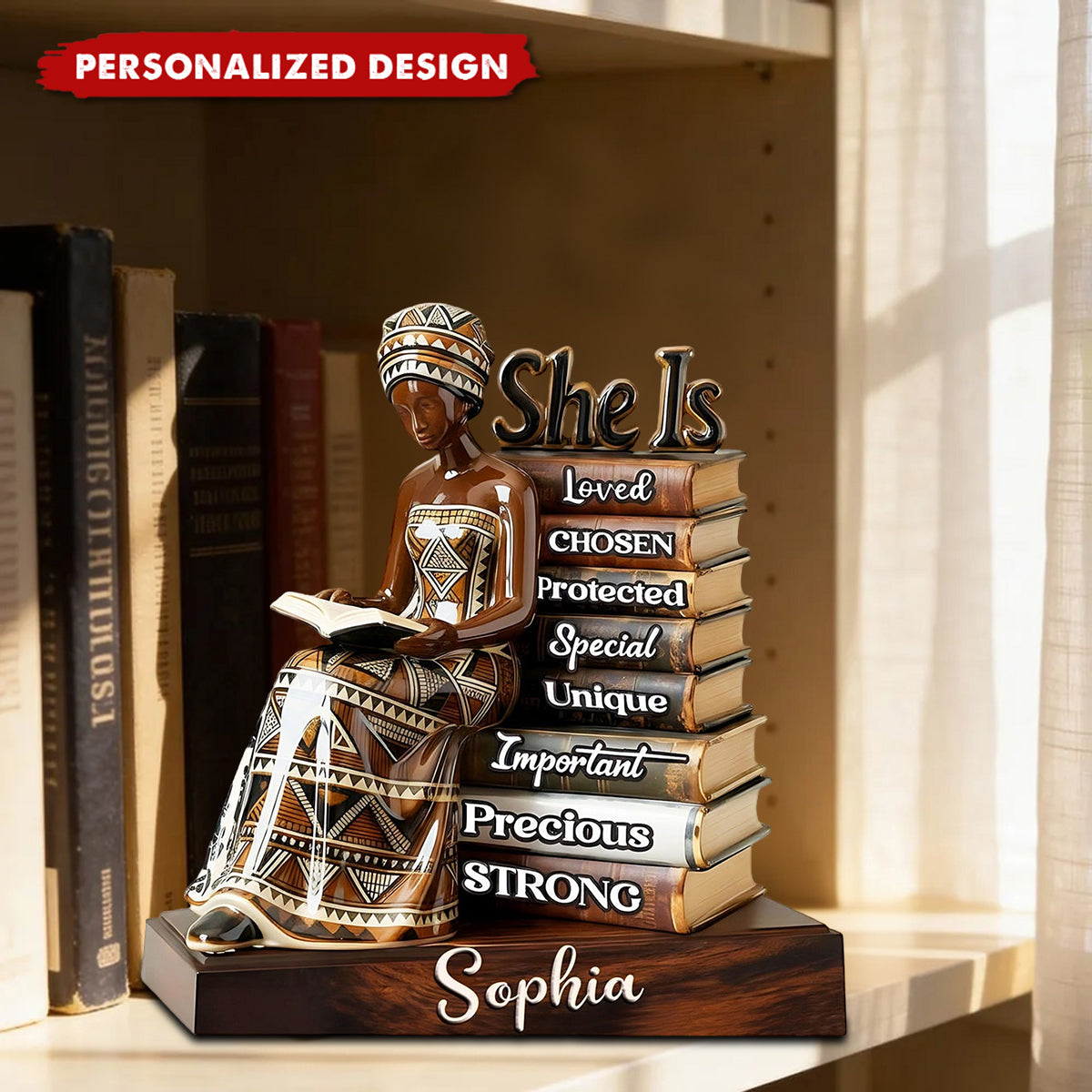 Personalized She Is Affirmation Plaque - Inspirational Gift for Daughter