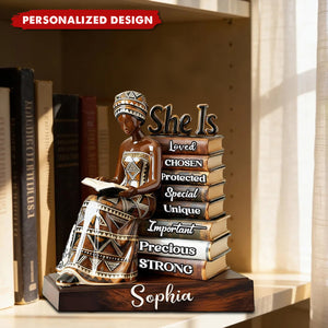 Personalized She Is Affirmation Plaque - Inspirational Gift for Daughter