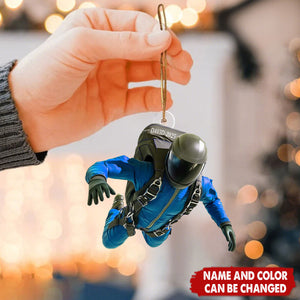 Personalized Skydiver Ornament – Unique Adventure Christmas Gift 2025