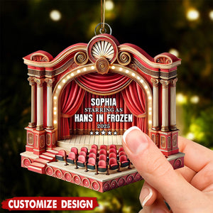 Personalized Theater Performance Ornament – Custom Name, Role & Year