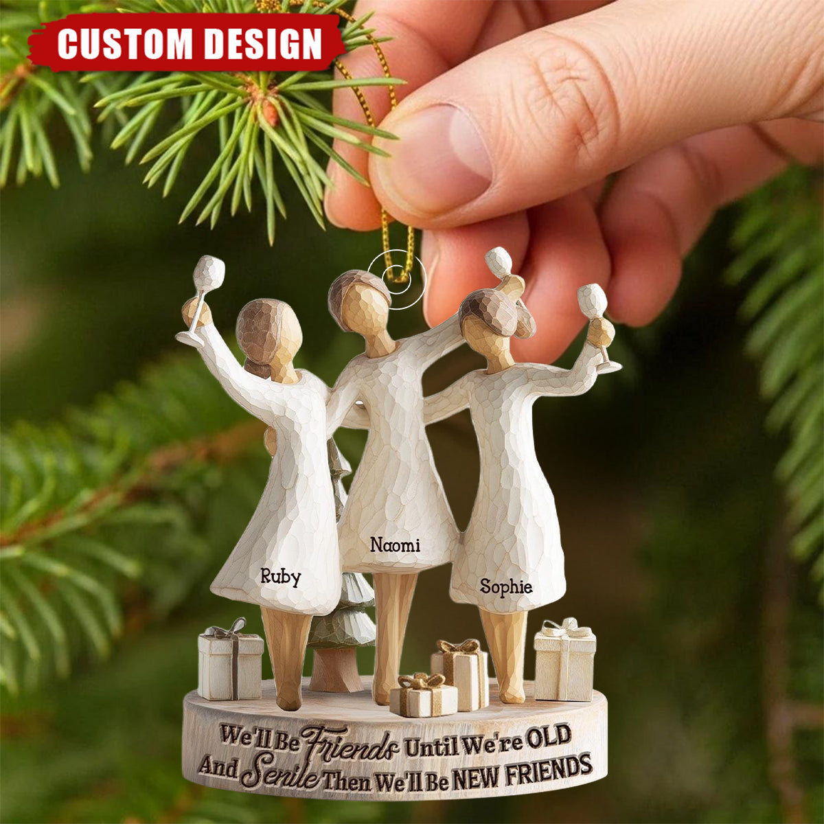 Personalized Bestie Ornament – Unique Gift for Best Friends