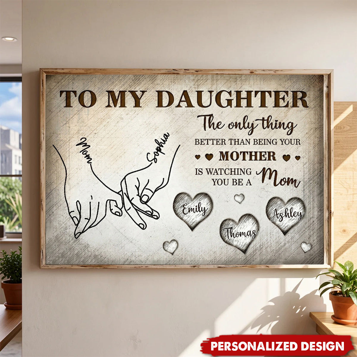 Personalized Mom & Daughter Poster - Mother's Day Gift For Daughter