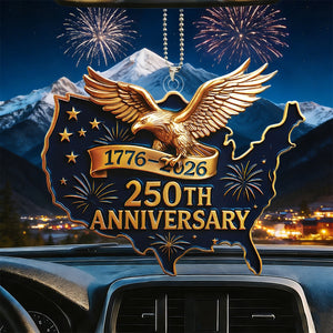 250th U.S Anniversary Eagle Car Ornament — Unique Patriotic Gift