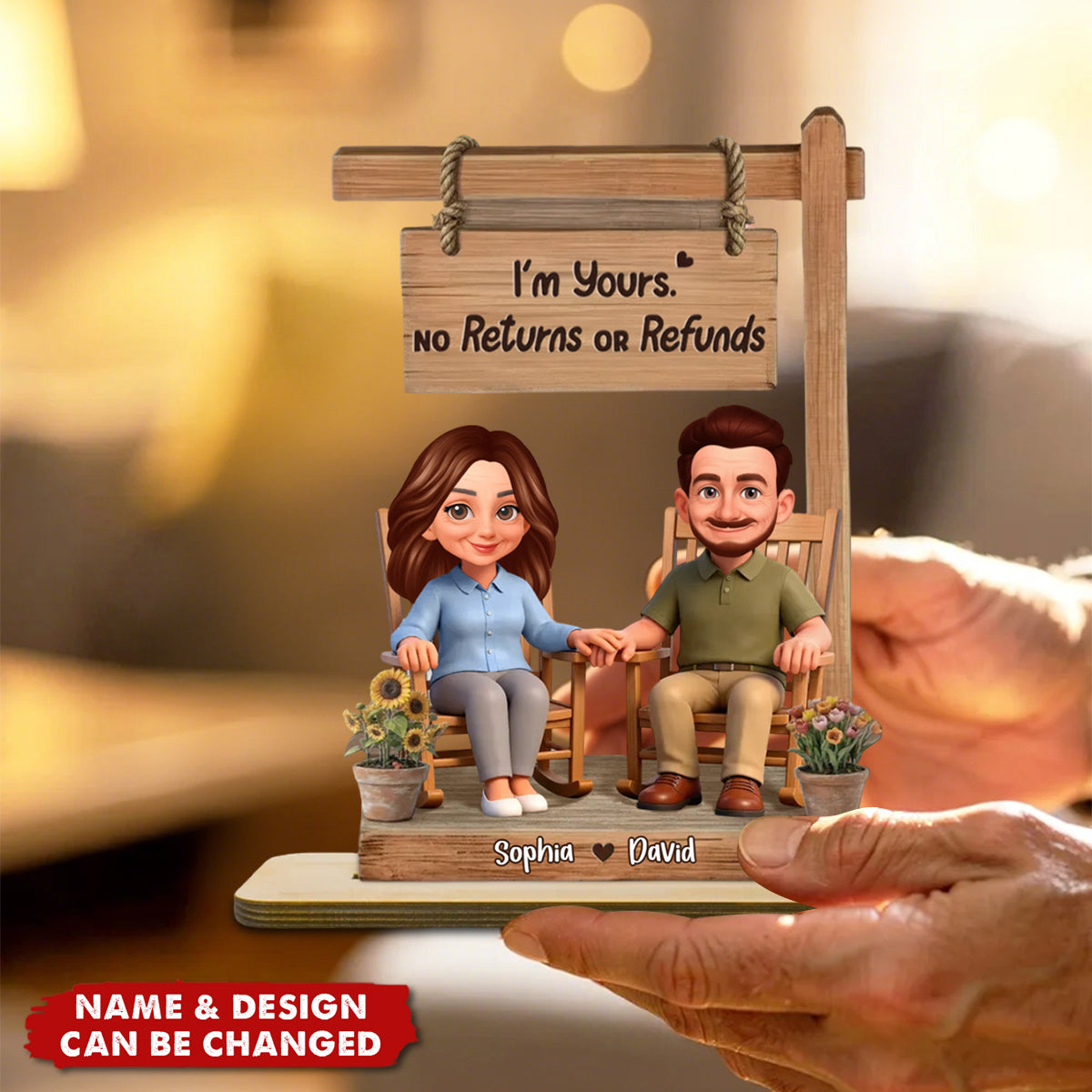 Personalized Couple Wooden Plaque — Custom Name "You & Me We Got This" Anniversary Gift