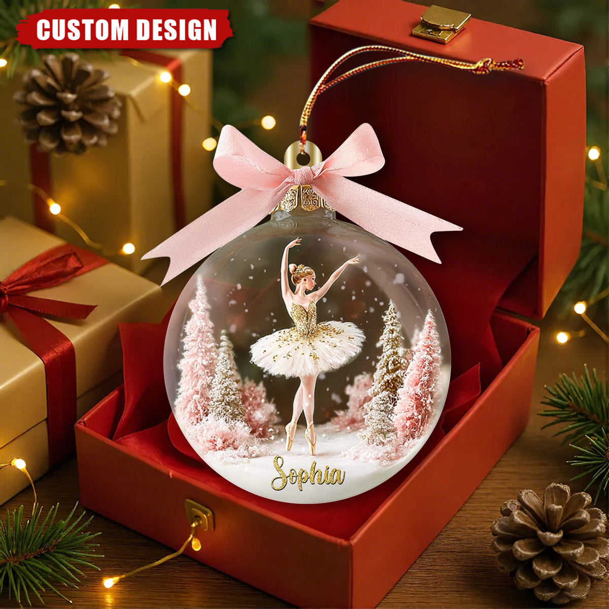 Personalized Ballerina Christmas Ornament – Gift For Ballet Lover