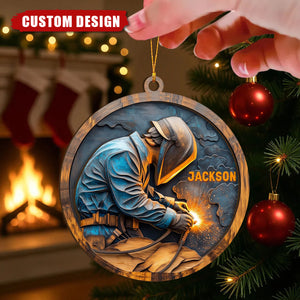 Personalized Welding Ornament – Gift for Welders, Mechanics & Metal Workers