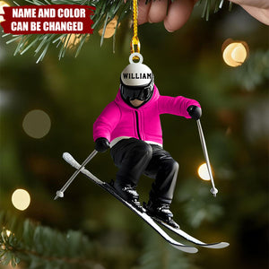 Personalized Ski Holiday Ornament – Perfect Gift for Winter Athletes