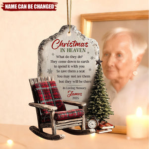 Christmas in Heaven Personalized Memorial Ornament – Custom Name & Year