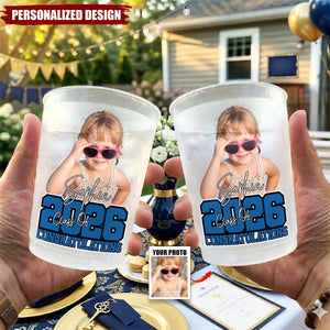 Personalized Graduation Party Cups - Custom Photo & Name Graduation Gifts