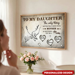 Personalized Mom & Daughter Poster - Mother's Day Gift For Daughter
