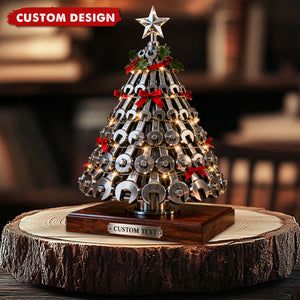 Custom Metal Wrench Christmas Tree – Personalized Gift for Mechanics & Handymen
