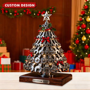 Custom Metal Wrench Christmas Tree – Personalized Gift for Mechanics & Handymen