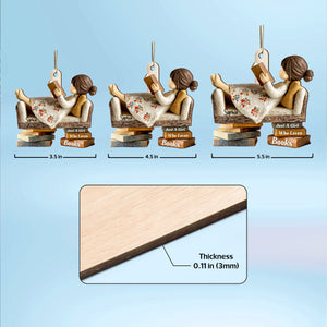 Personalized Reading Ornament – Just a Boy/Girl Who Loves Books