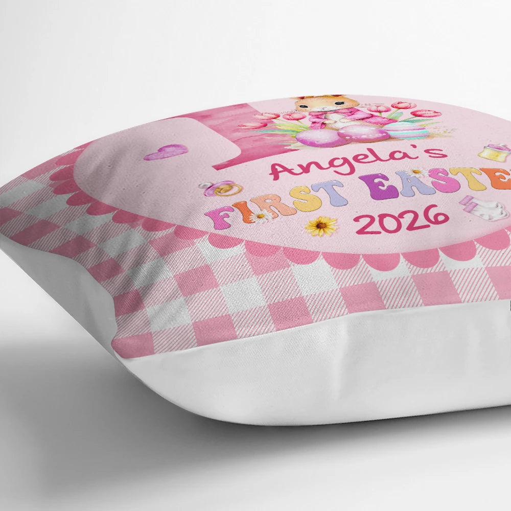 Personalized Baby's First Easter Pillow - Custom Baby Name Easter Gift